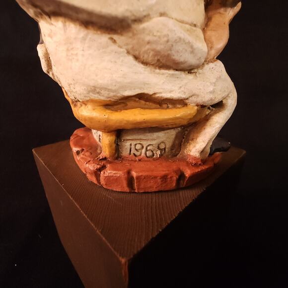 Vintage Rare President Richard Nixon Fine Art Handmade Chalkware Sculpture 1969 - Picture 12 of 16